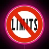 no limits led rgb neon poster sign for gifts - pink
