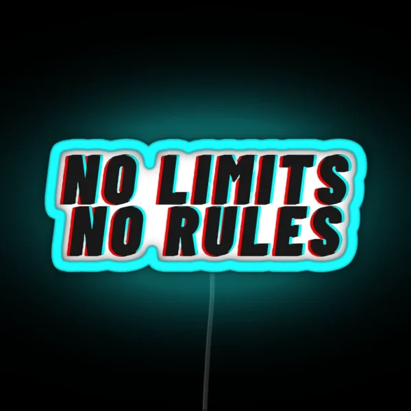 No Limits No Rules Cool Design Led RGB Neon Sign