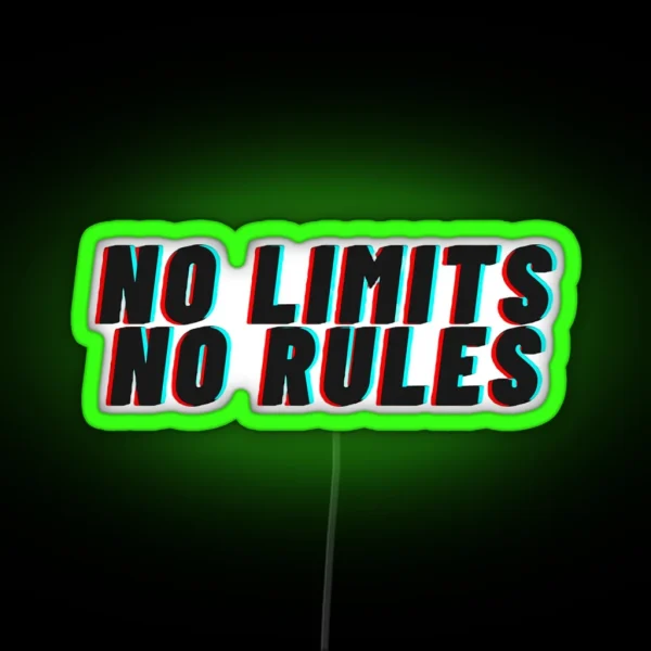 No Limits No Rules Cool Design Led RGB Neon Sign