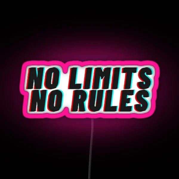 No Limits No Rules Cool Design Led RGB Neon Sign
