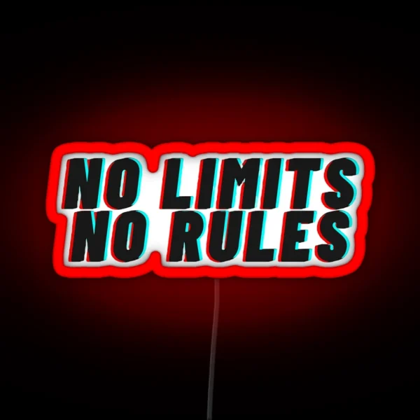 No Limits No Rules Cool Design Led RGB Neon Sign