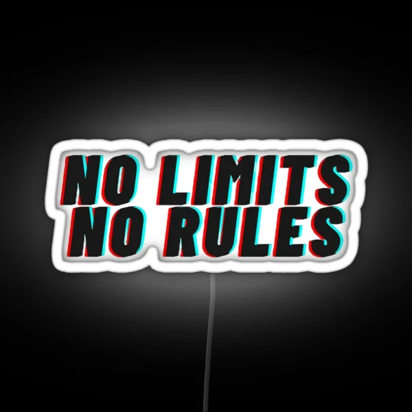 No Limits No Rules Cool Design Led RGB Neon Sign
