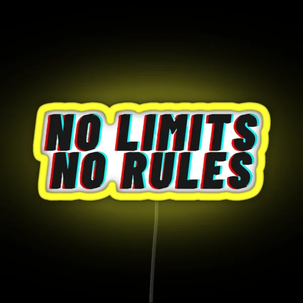 No Limits No Rules Cool Design Led RGB Neon Sign
