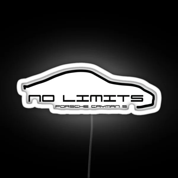 No Limits Porsche Cayman S Small Logo RGB Neon Sign