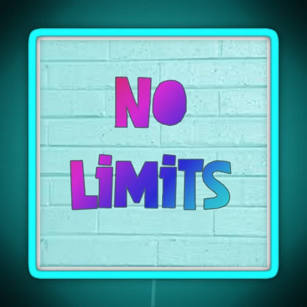 No Limits Rainbow RGB Neon Sign