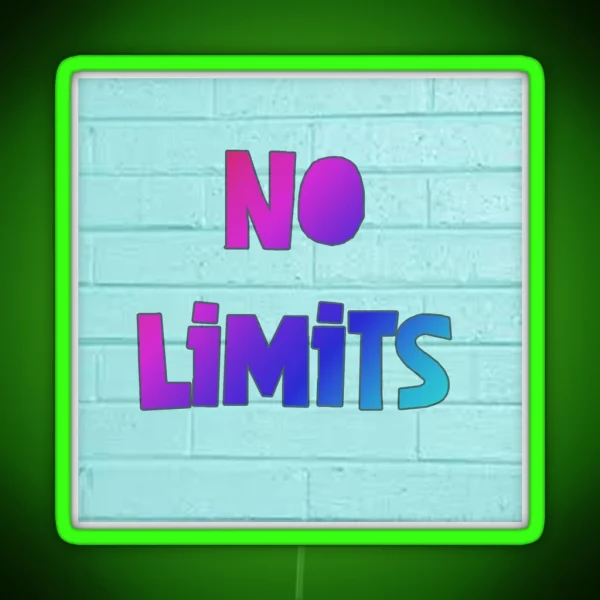No Limits Rainbow RGB Neon Sign