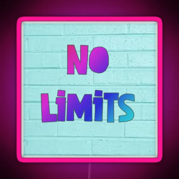 No Limits Rainbow RGB Neon Sign