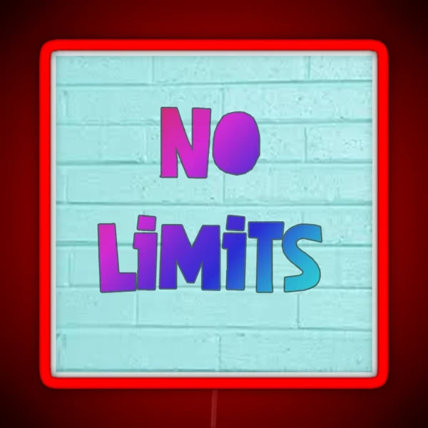 No Limits Rainbow RGB Neon Sign