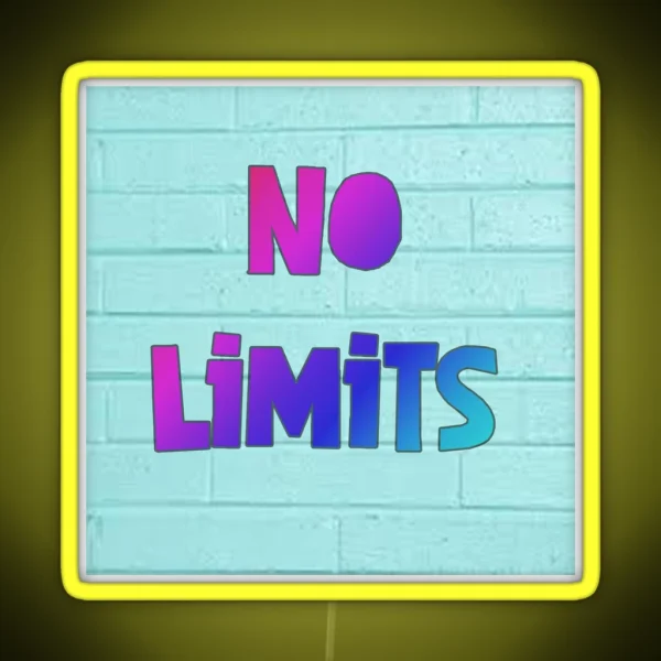 No Limits Rainbow RGB Neon Sign