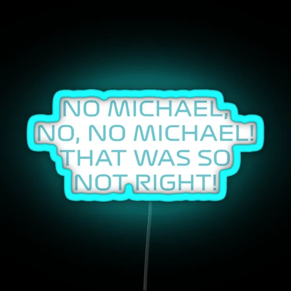 No Michael No Toto Wolf Radio Voice Abu Dhabi GP Blue RGB Neon Sign