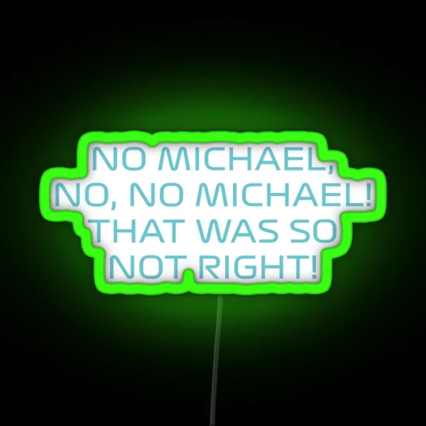 No Michael No Toto Wolf Radio Voice Abu Dhabi GP Blue RGB Neon Sign