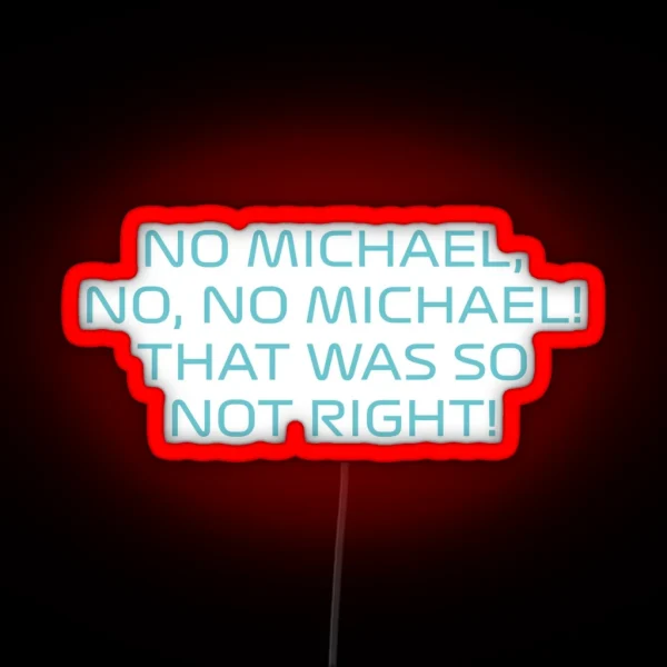 No Michael No Toto Wolf Radio Voice Abu Dhabi GP Blue RGB Neon Sign