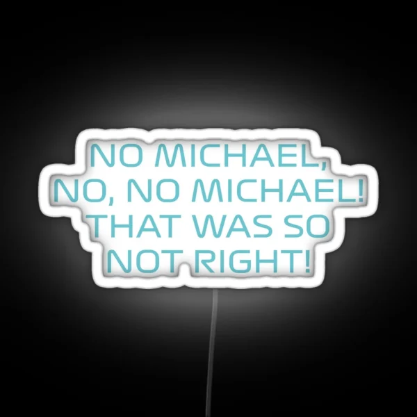 No Michael No Toto Wolf Radio Voice Abu Dhabi GP Blue RGB Neon Sign