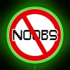RGB Neon Sign - No Noobs Allowed (Green)