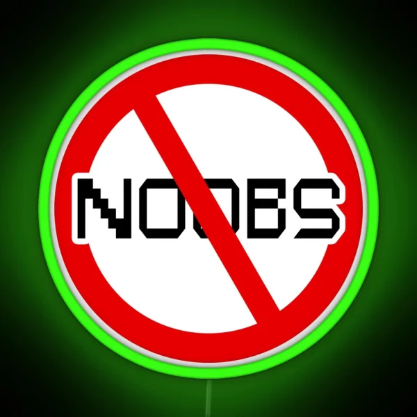 No Noobs Allowed RGB Neon Sign