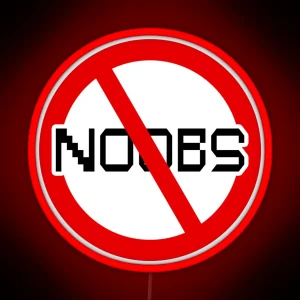 No Noobs Allowed RGB Neon Sign