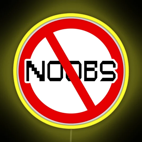 No Noobs Allowed RGB Neon Sign