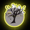 no one is alone into the woods rgb neon sign vibrant yellow graphic