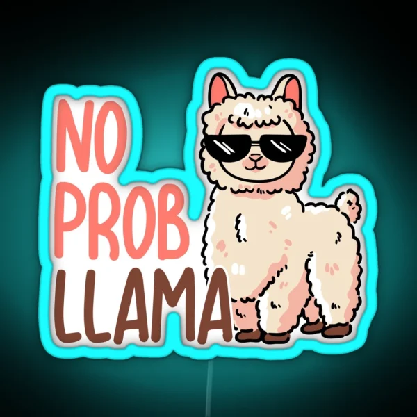 No Probllama RGB Neon Sign