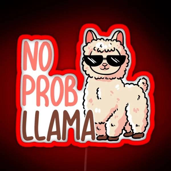No Probllama RGB Neon Sign