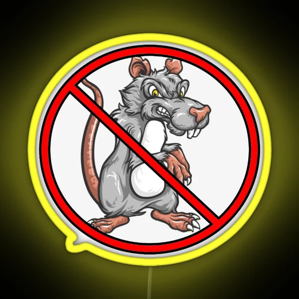 No Rats RGB Neon Sign