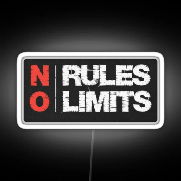 NO RULES NO LIMITS RGB Neon Sign