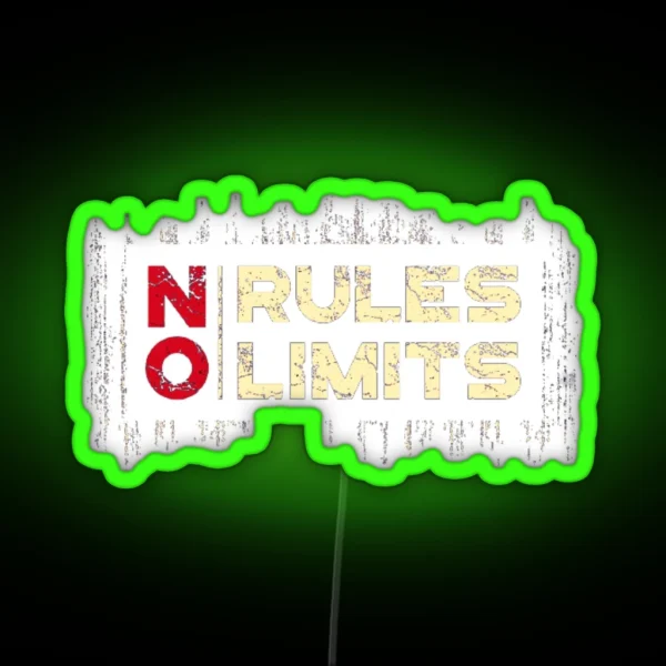 No Rules No Limits RGB Neon Sign