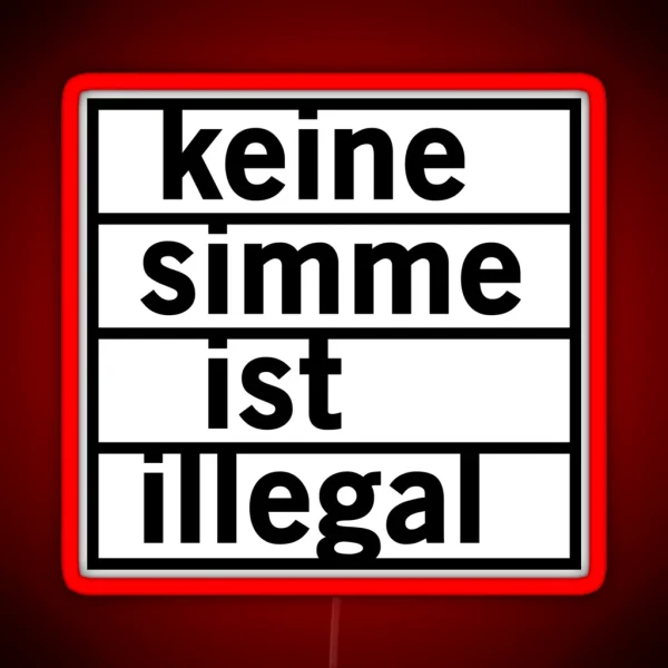 No Simme Is Illegal Black RGB Neon Sign