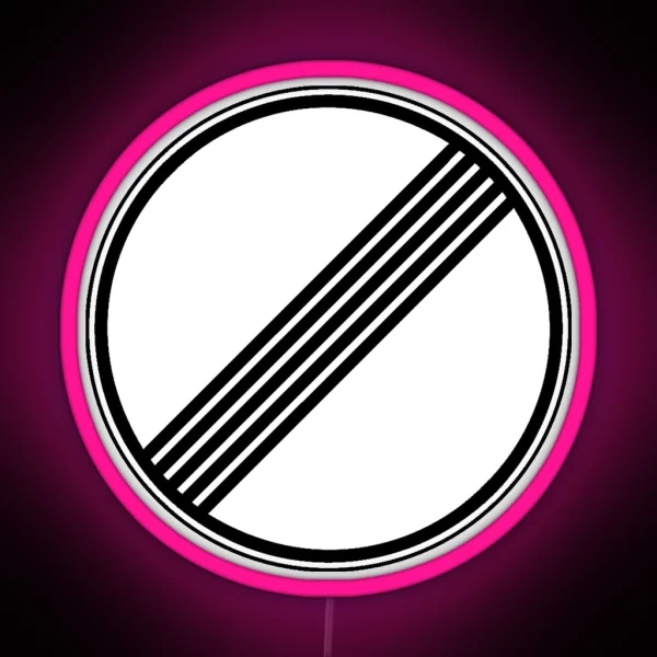No Speed Limit German Autobahn Motorway Sign RGB Neon Sign