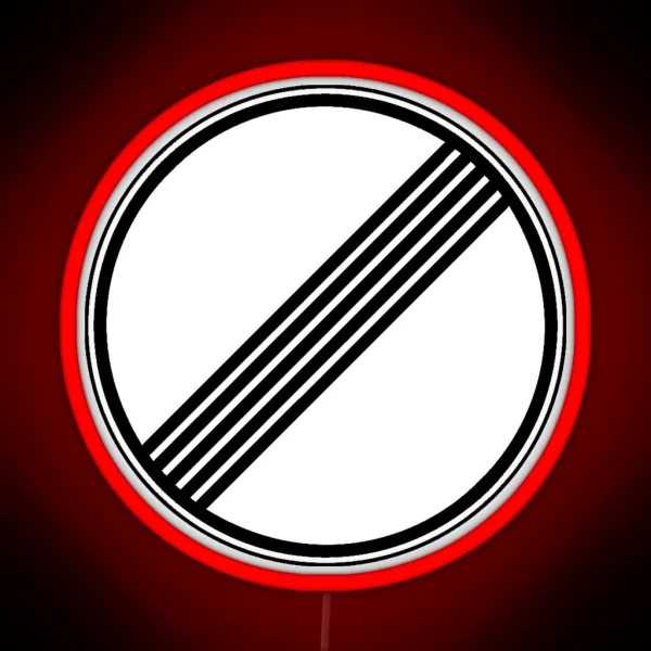 No Speed Limit German Autobahn Motorway Sign RGB Neon Sign