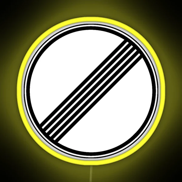 No Speed Limit German Autobahn Motorway Sign RGB Neon Sign