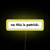 patrick neon sign in yellow