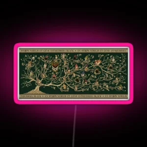 Noble House Of Black Family Tree RGB Neon Sign
