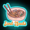 neon ramen noodle lover rgb blue sign