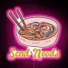 ramen noodle lover rgb neon sign vibrant pink glow