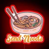 RGB Neon Sign for Ramen Lover - Vibrant Noodle Design in Red