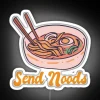 RGB Neon Sign Featuring Ramen Noodles and Lover