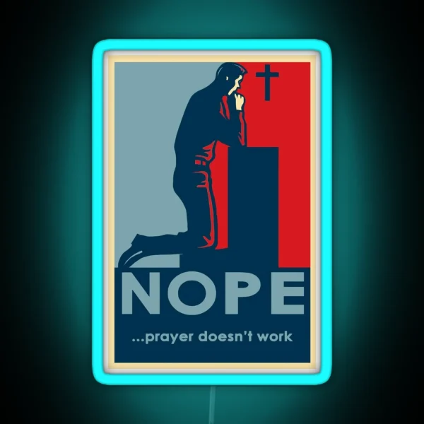 Nope Anti Religion RGB Neon Sign