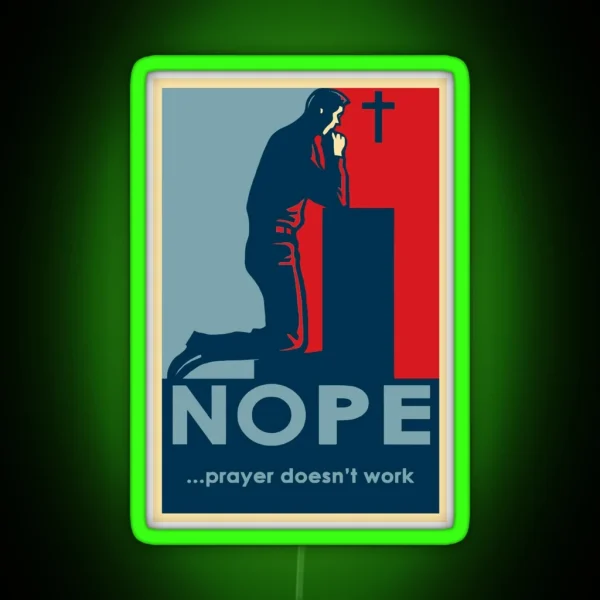 Nope Anti Religion RGB Neon Sign