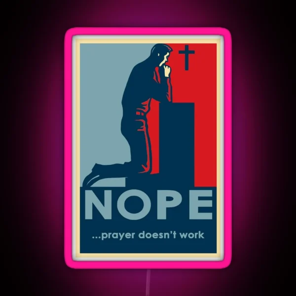 Nope Anti Religion RGB Neon Sign