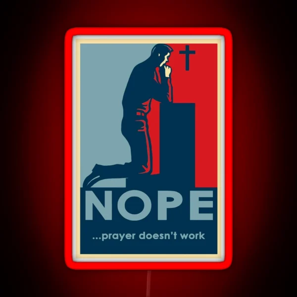 Nope Anti Religion RGB Neon Sign