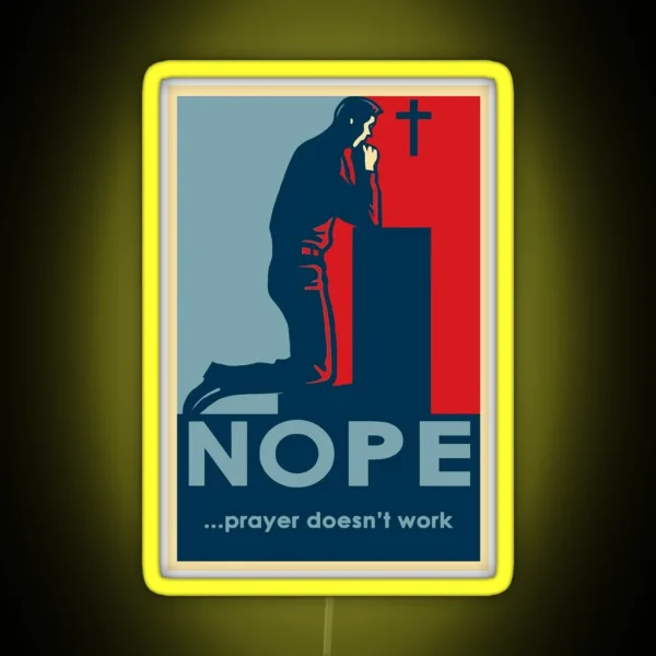 Nope Anti Religion RGB Neon Sign