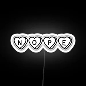 Nope Hearts RGB Neon Sign