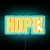 Nope - expression of disapproval RGB neon sign blue