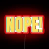 NOPE neon sign with vibrant RGB colors and red tones - the ultimate expression of disapproval.