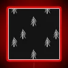 nordic-fir-trees-with-rgb-neon-sign-in-red