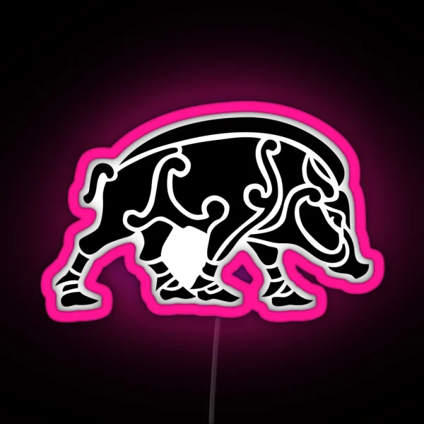 Norse Style Boar RGB Neon Sign