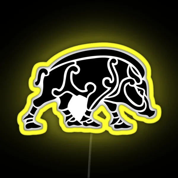 Norse Style Boar RGB Neon Sign