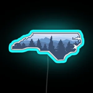 North Carolina Blue Ridge Mountains Forrest RGB Neon Sign