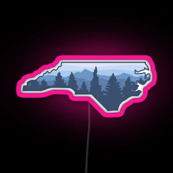 North Carolina Blue Ridge Mountains Forrest RGB Neon Sign